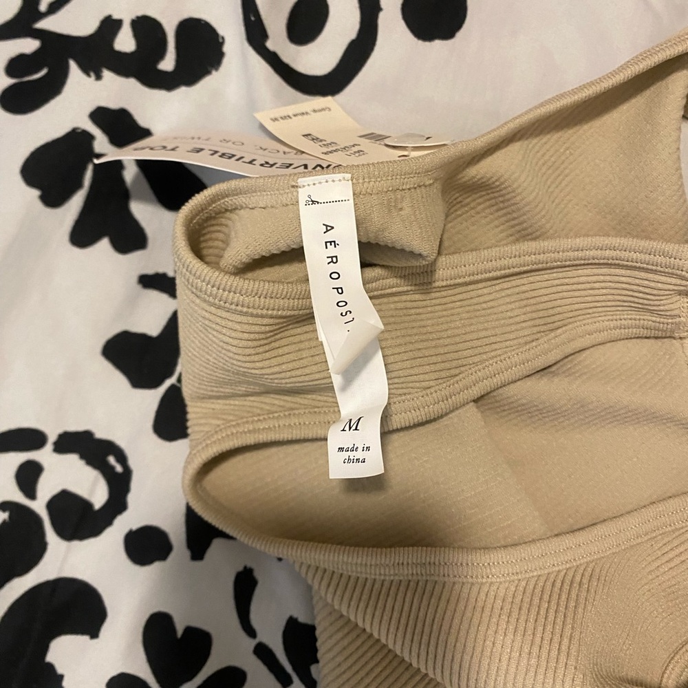 Aeropostale Tan Ribbed Top - Picture 2 of 2
